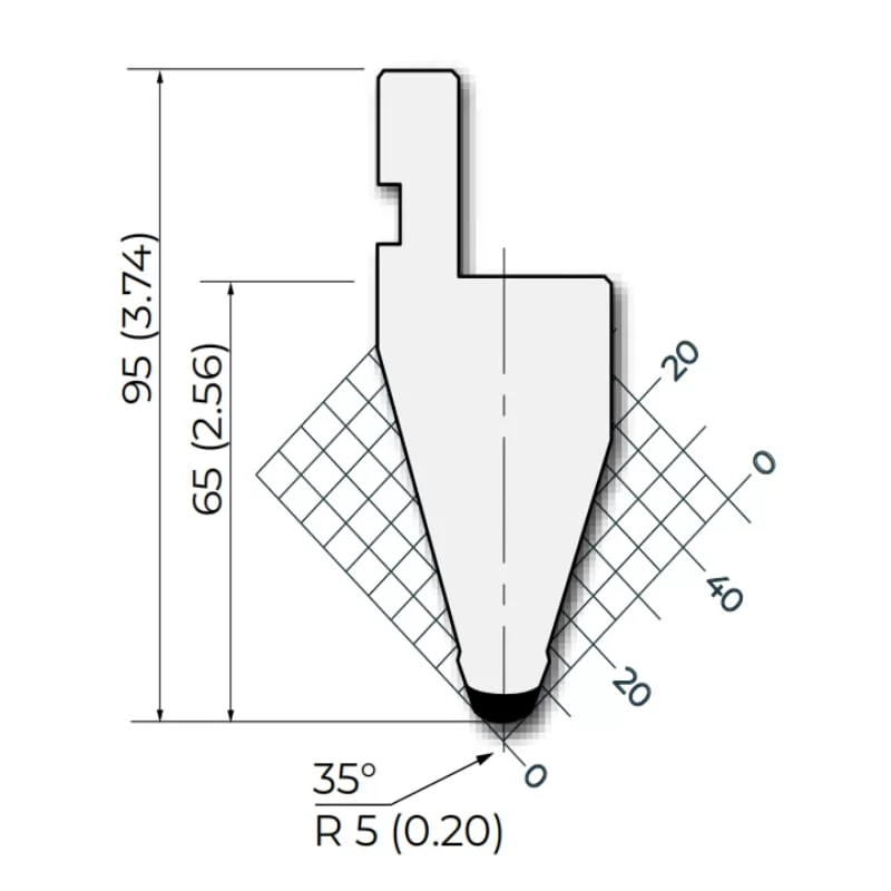 Amada style 35°R5 Press Brake Punches  