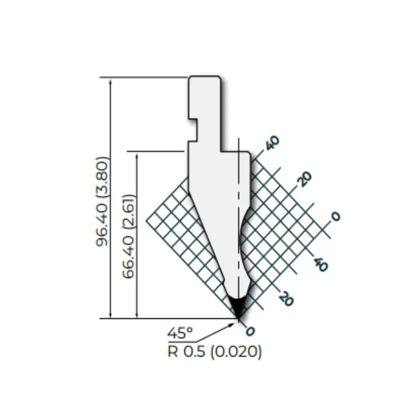 Amada style 45°R0.5 Press Brake Punches      