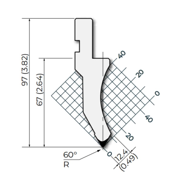 Amada style 60°R1 Press Brake Punches