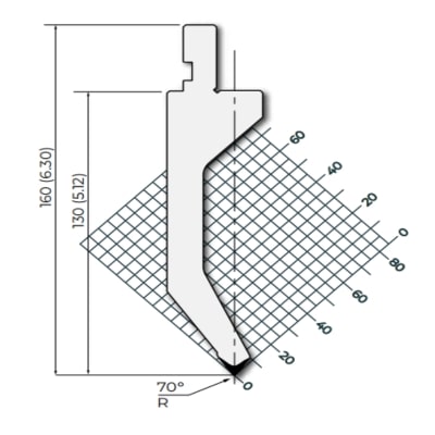 Amada style 70°R1 Press Brake Punches      