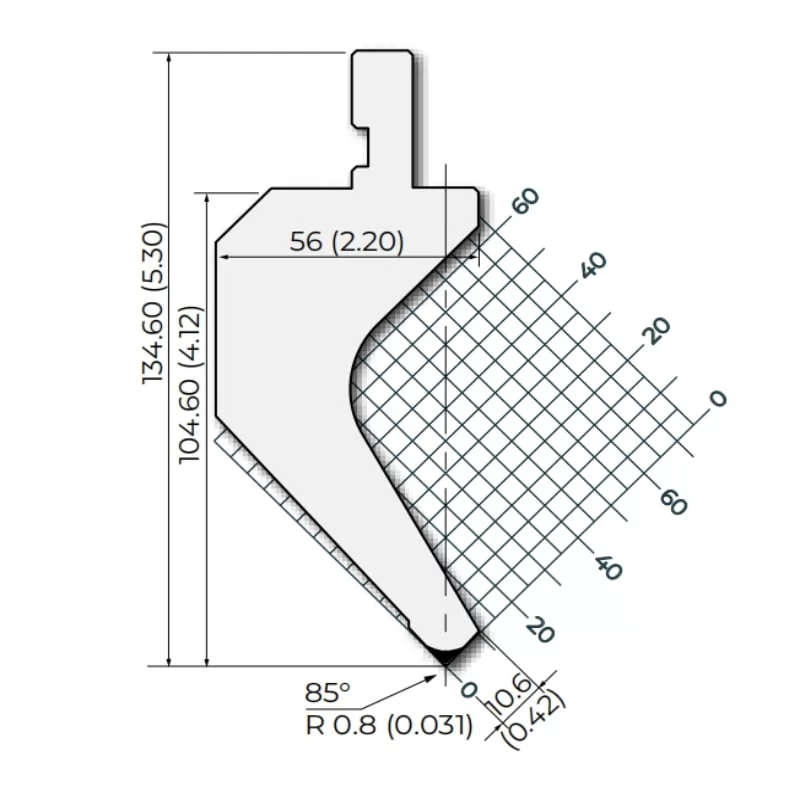 Amada style 85°R0.8-2 Press Brake Punches