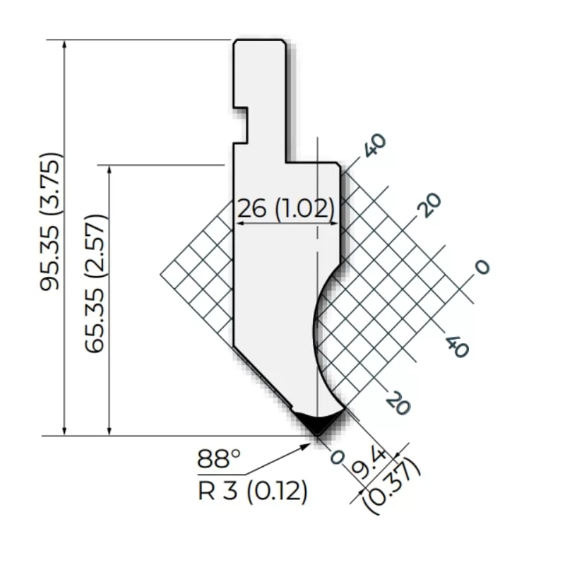 Amada style 88°R3 Press Brake Punches   